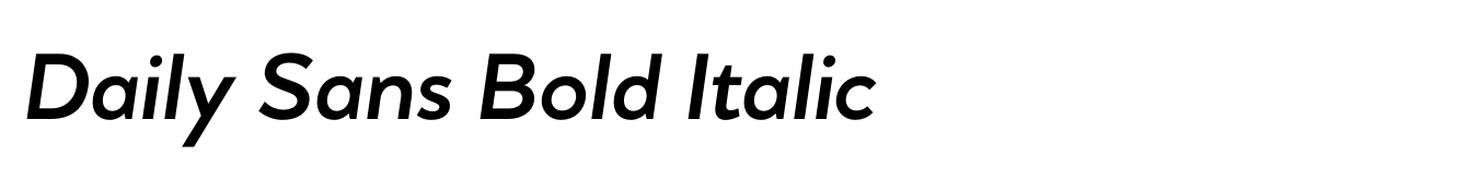 Daily Sans Bold Italic